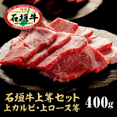 【石垣牛上等セット】上カルビ200g + 上ロース200g 【国産ブランド牛】