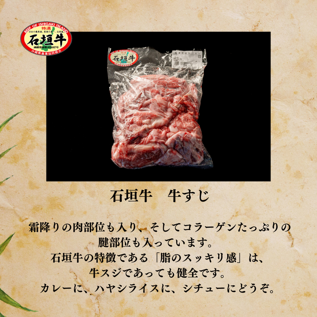 【国産黒毛和牛スジ肉】石垣牛すじ【国産ブランド牛】