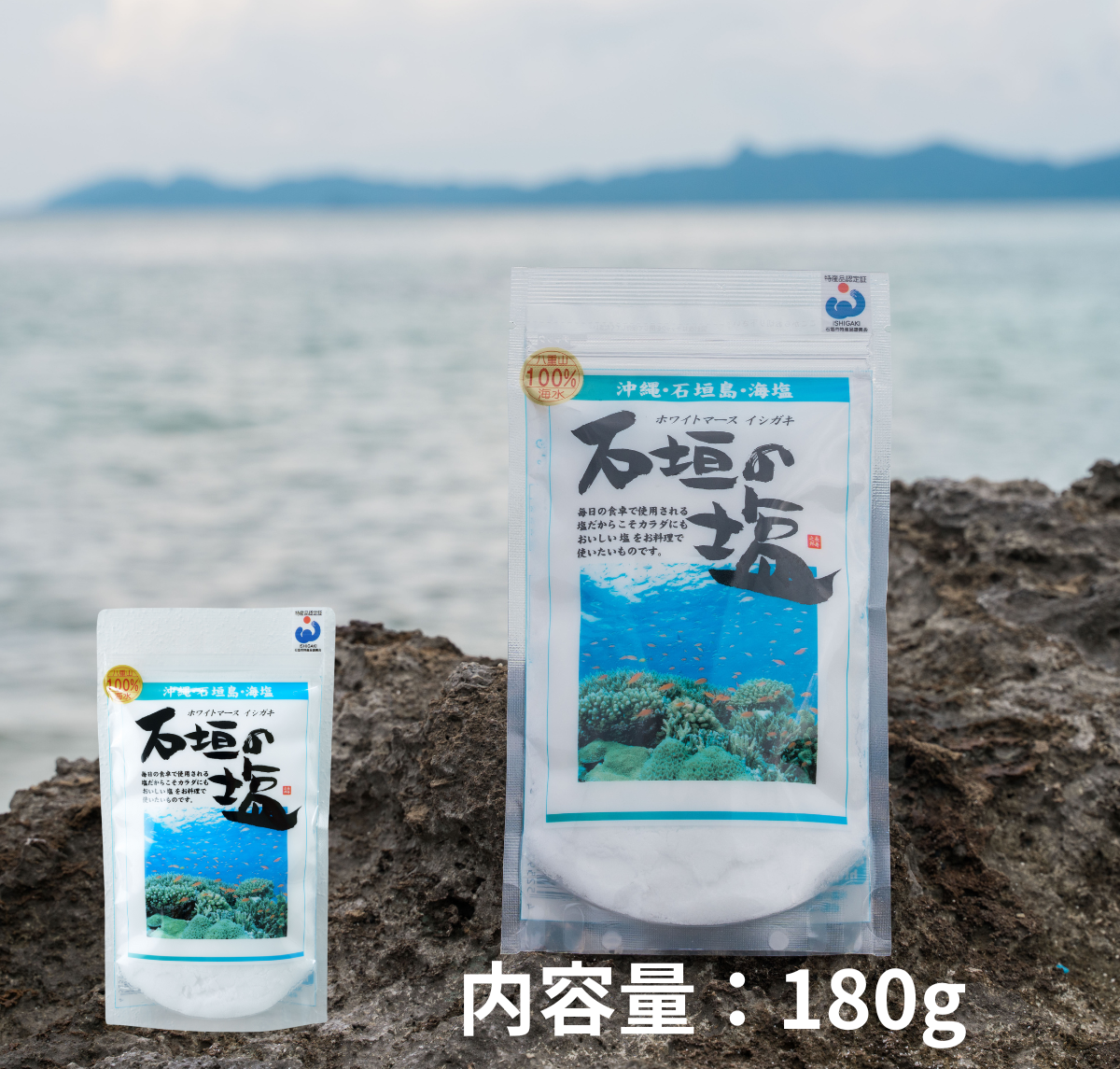 【石垣の塩】石垣島の海水で作った塩【180g・500g】