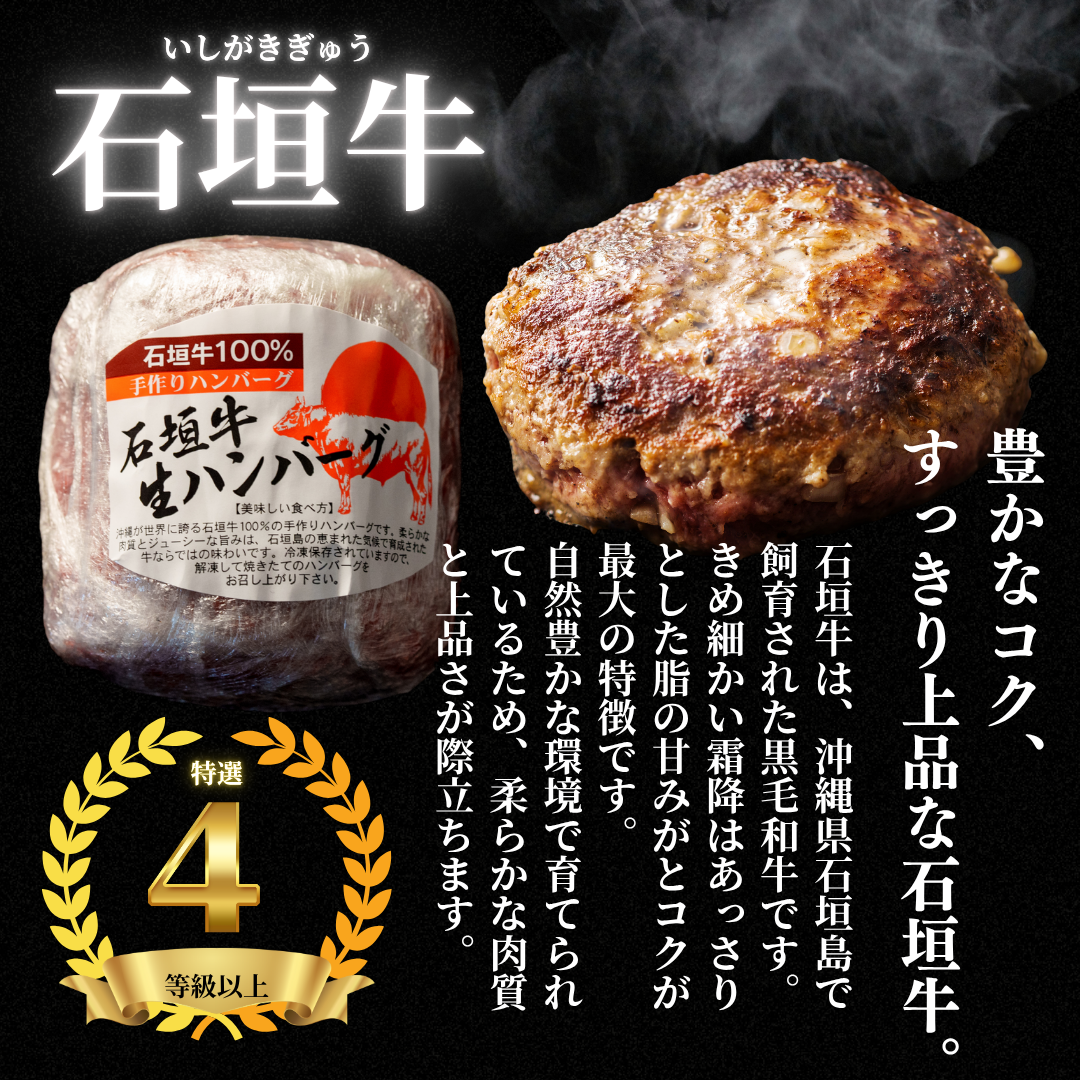 【特選ハンバーグ】石垣牛100%ハンバーグ【国産ブランド牛】