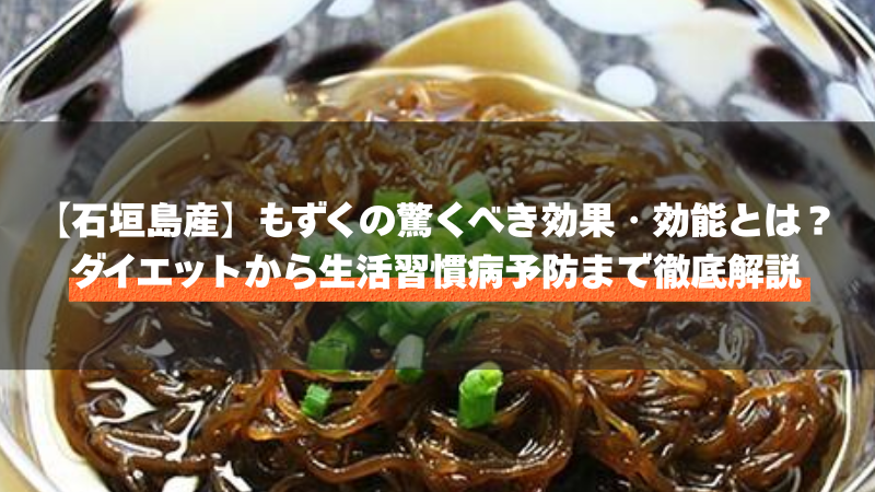 【石垣島産】もずくの驚くべき効果・効能とは？ダイエットから生活習慣病予防まで徹底解説