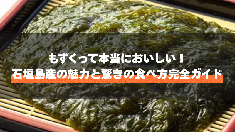 もずくって本当においしい！石垣島産の魅力と驚きの食べ方完全ガイド