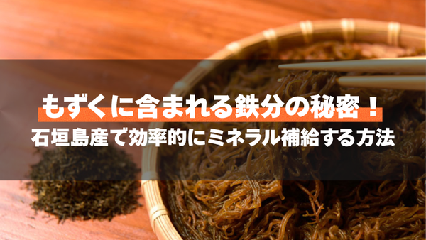 もずくに含まれる鉄分の秘密！石垣島産で効率的にミネラル補給する方法