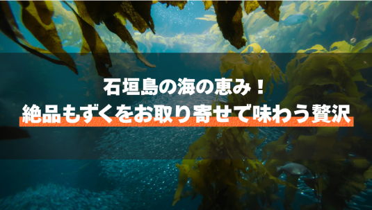石垣島の海の恵み!絶品もずくをお取り寄せで味わう贅沢