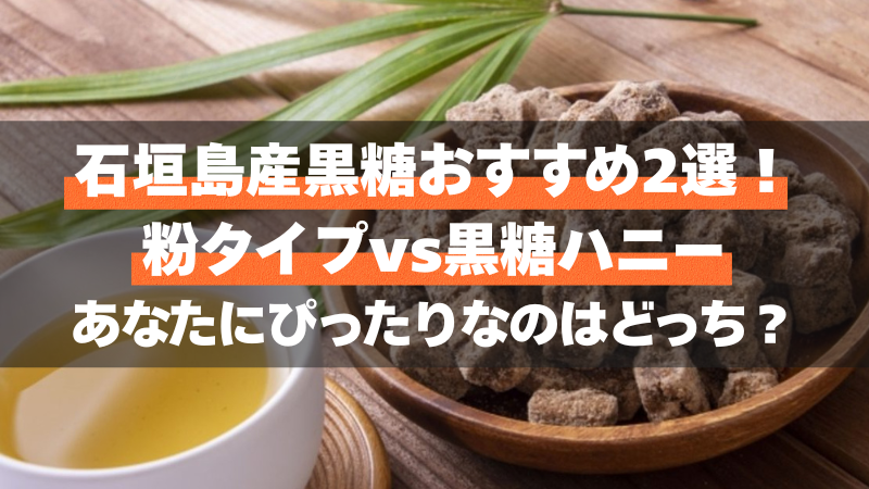 石垣島産黒糖おすすめ2選！粉タイプvs黒糖ハニー、あなたにぴったりなのはどっち？