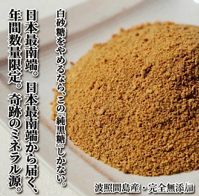 ガリっと甘ーい！黒糖・粉タイプ【波照間島産 / 純黒糖】